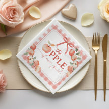 Serviettes en papier pour Baby Shower Apple Gingha