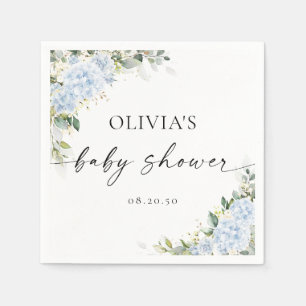 Serviettes en papier pour Baby Shower avec fleurs