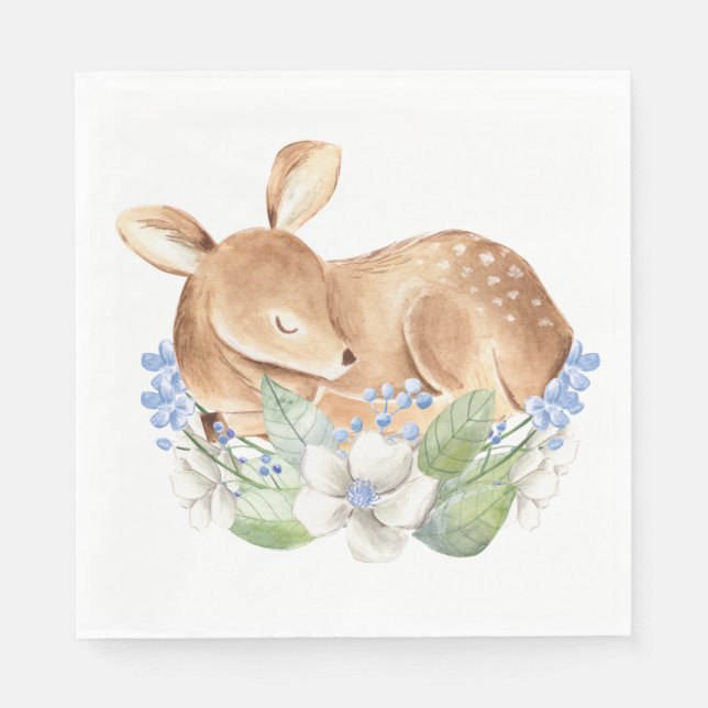 Serviettes en papier pour baby shower garçon thème (Devant)