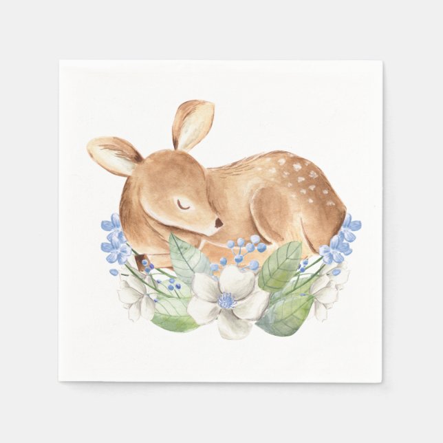 Serviettes en papier pour baby shower garçon thème (Devant)