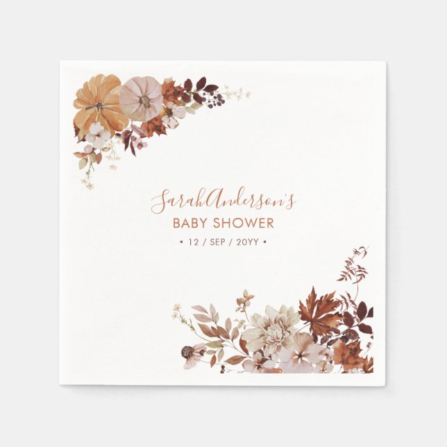 Serviettes en papier pour Baby Shower sur le thème (Devant)