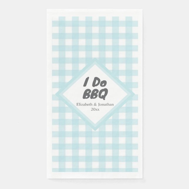 Serviettes en papier pour BBQ 'I Do' (Devant)