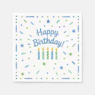 Serviettes en papier pour bougies d'anniversaire b