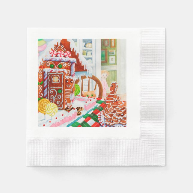 Serviettes en papier pour cocktail intitulées "GIN (Devant)