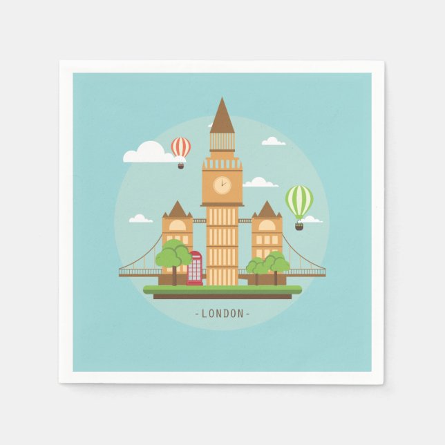 Serviettes en papier pour cocktail sur les monumen (Devant)