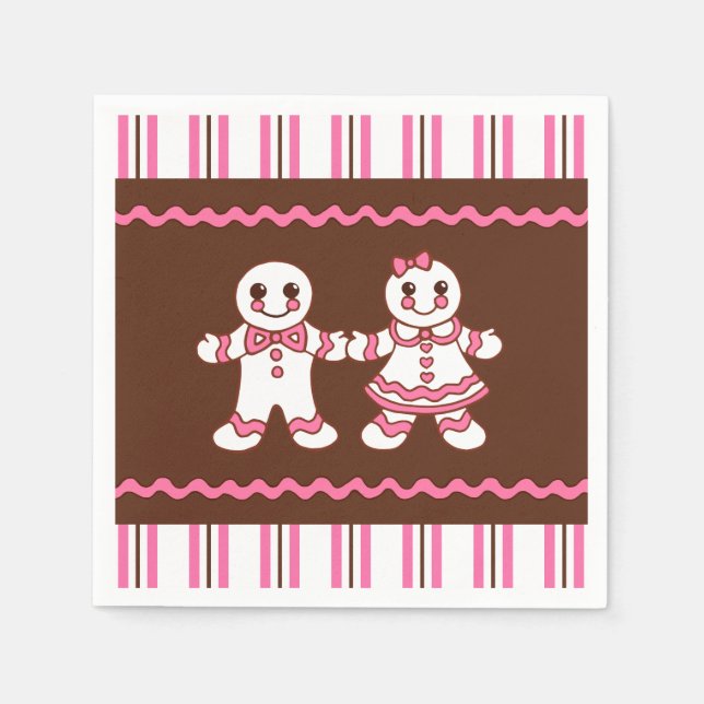 Serviettes en papier pour cookies de Noël  (Devant)