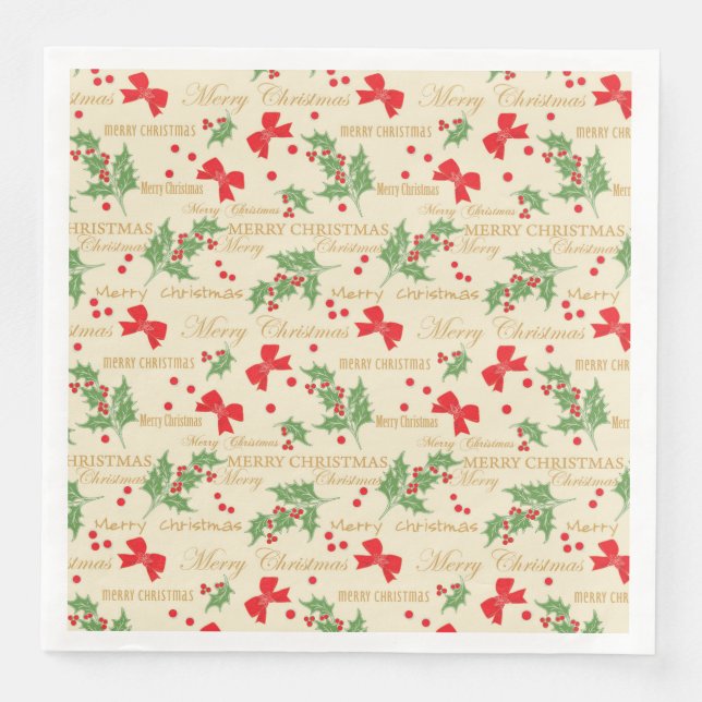 serviettes en papier pour dîner de Noël (Devant)