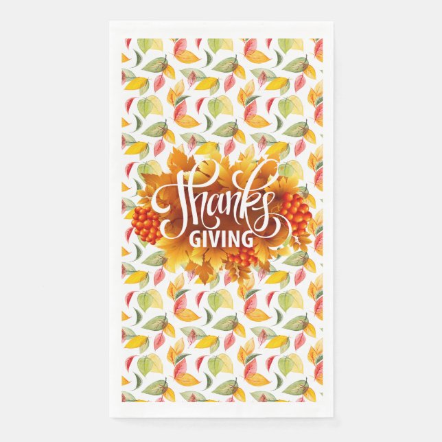 Serviettes en papier pour exprimer sa gratitude (Devant)