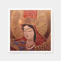 Serviettes en papier pour femme asiatique classiqu