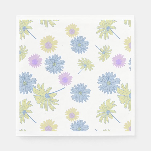 Serviettes en papier pour fête 'Dainty Daisies' (Devant)