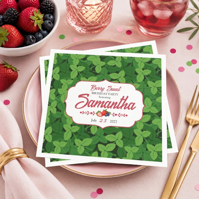 Serviettes en papier pour fête d'anniversaire Berr (Créateur téléchargé)