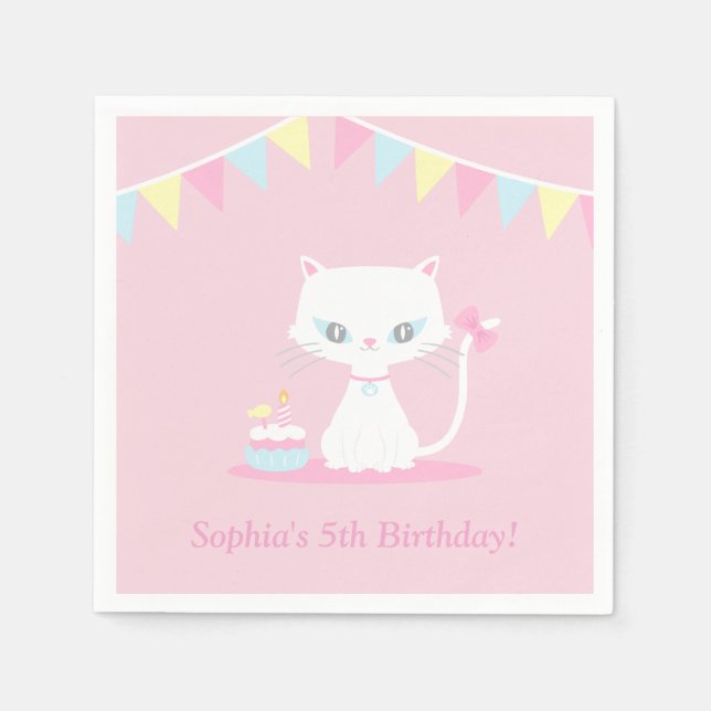 Serviettes en papier pour fête d'anniversaire de c (Devant)
