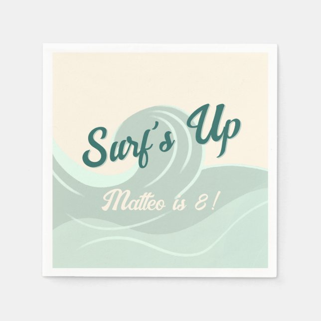 Serviettes en papier pour fête d'anniversaire de e (Devant)