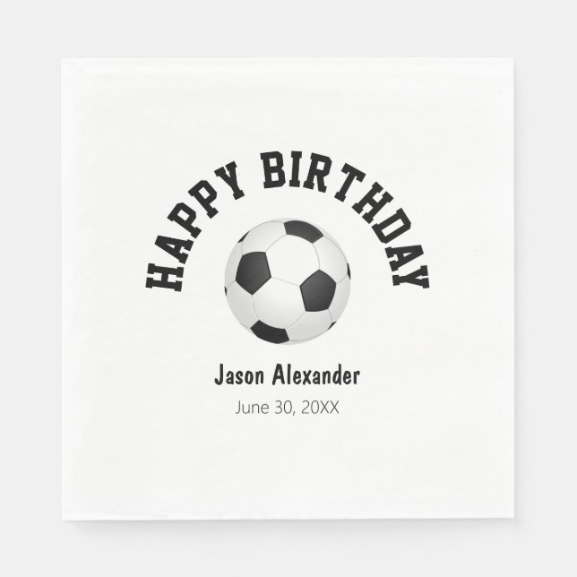 Serviettes en papier pour fête d'anniversaire sur  (Devant)