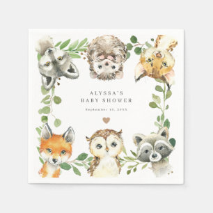Serviettes en papier pour fête de baby shower sur