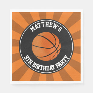 Serviettes en papier pour fête de basketball