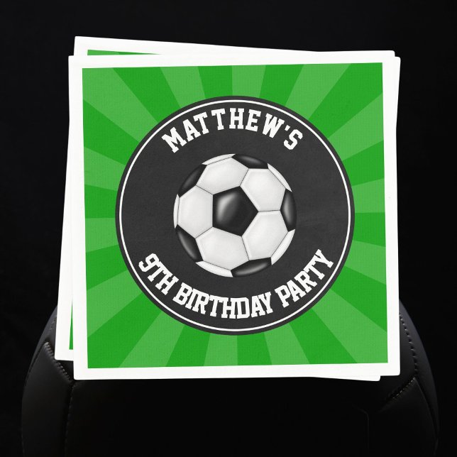 Serviettes en papier pour fête de football (Créateur téléchargé)