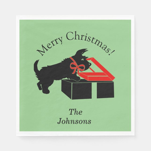 Serviettes en papier pour fête de Noël à motif de  (Devant)