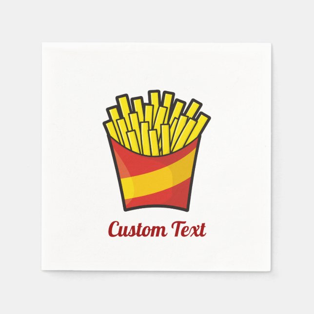 Serviettes en papier pour frites (Devant)
