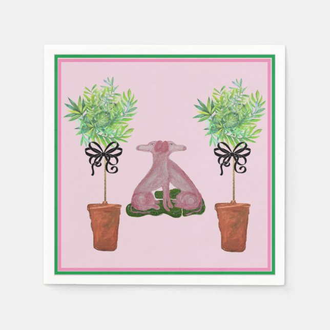 Serviettes en papier pour invités avec chiens Topi (Devant)