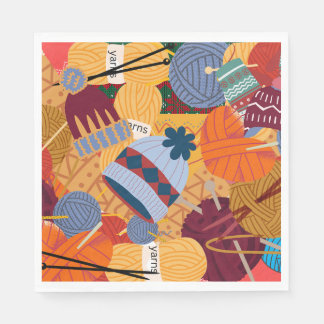 Serviettes en papier pour Knitters Cadeau ou fête