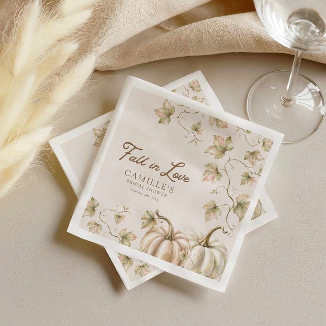 Serviettes en papier pour la douche de mariée Tomb (Fall in Love Autumn Pumpkin Theme Bridal Shower)