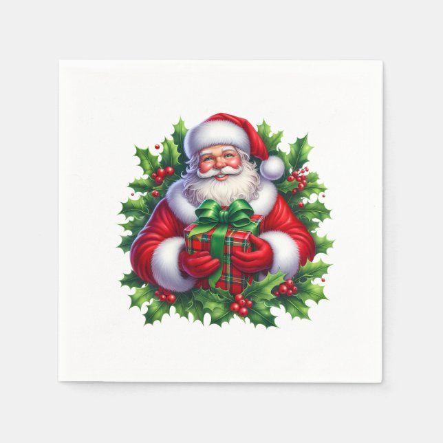Serviettes en papier pour la fête de Noël  (Devant)