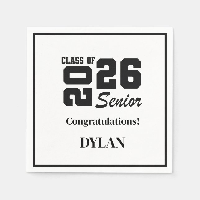 Serviettes en papier pour la remise des diplômes d (Devant)