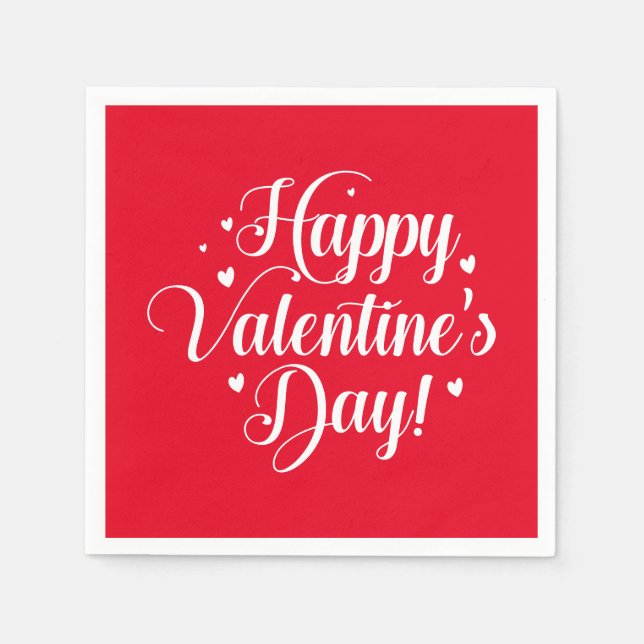Serviettes en papier pour la Saint-Valentin (Devant)
