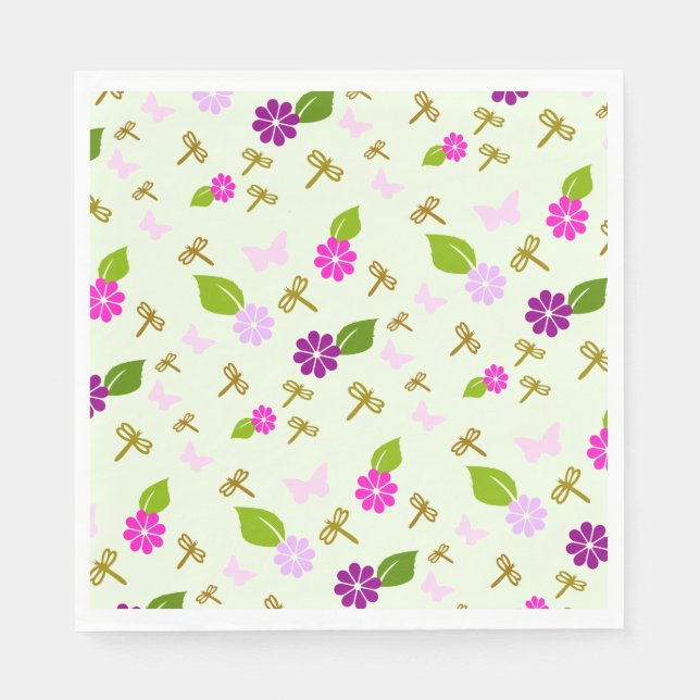 Serviettes en papier pour la table de jardin de fl (Devant)