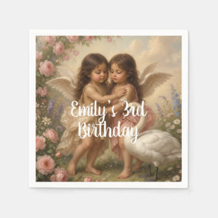 serviettes en papier pour l'anniversaire des fille