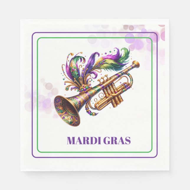 Serviettes en papier pour Mardi Gras (Devant)
