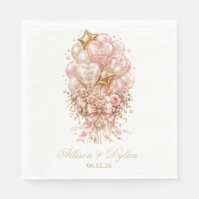 Serviettes en papier pour mariage (Devant)