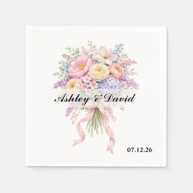 Serviettes en papier pour mariage (Devant)