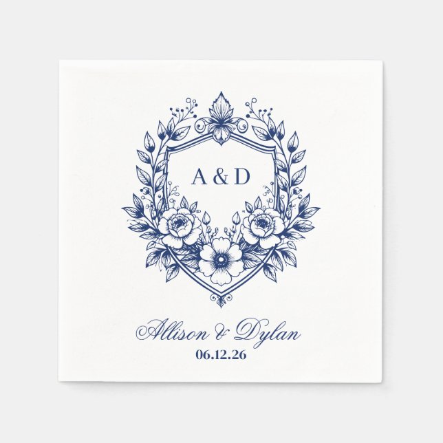 Serviettes en papier pour mariage (Devant)