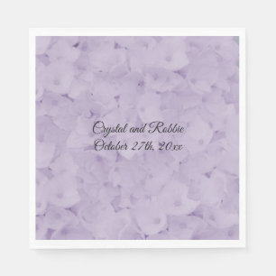 Serviettes en papier pour mariage aux hortensias l