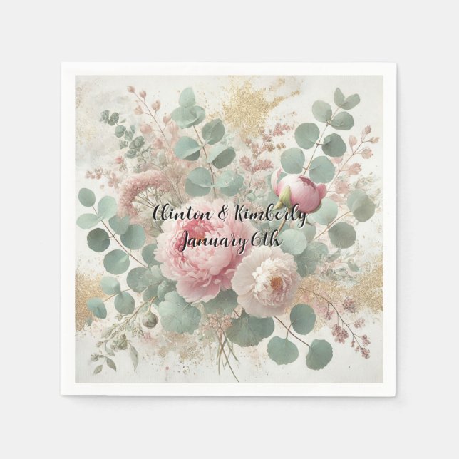 Serviettes en papier pour mariage cocktail léger d (Devant)