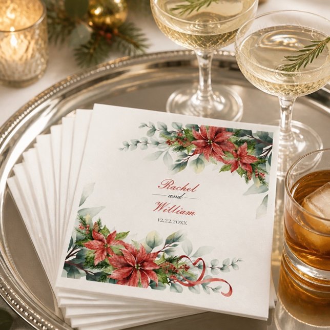 Serviettes en papier pour mariage de fête de Noël  (Créateur téléchargé)