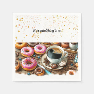 Serviettes en papier pour rassemblement de beignet