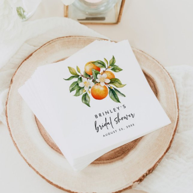 Serviettes en papier pour shower de mariage Citrus (Créateur téléchargé)