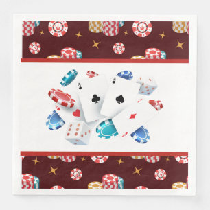 Serviettes en papier pour soirée de poker amusante