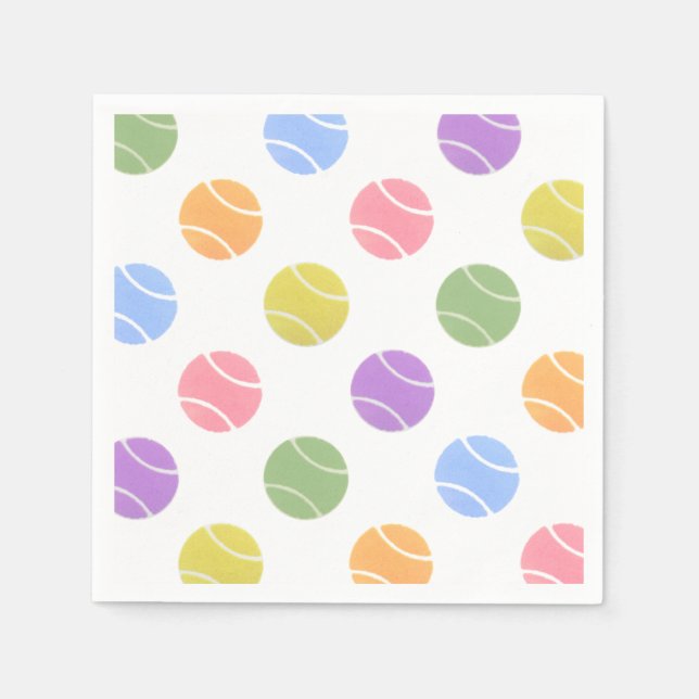 Serviettes en papier pour soirée de tennis (Devant)