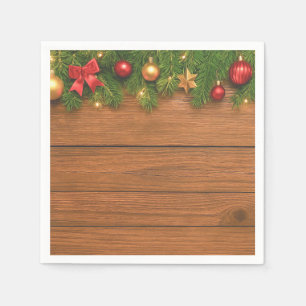 Serviettes en papier pour un Noël rustique – Fêtes