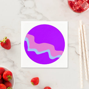 Serviettes en papier Purple Planet
