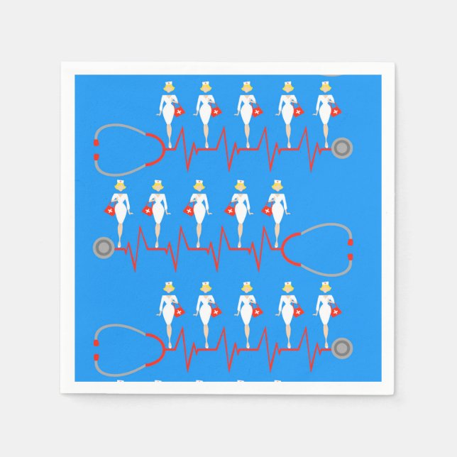 Serviettes en papier rétro (Devant)