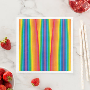 Serviettes en papier Retro Rainbows