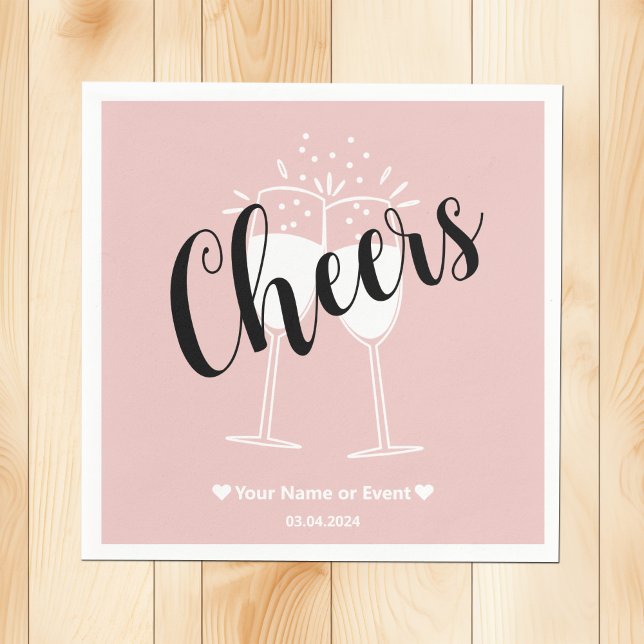 Serviettes en papier rose clair Trend Color (Créateur téléchargé)