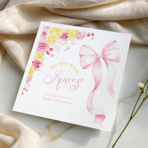 Serviettes en papier Rose Ruban Citron pour Baby S