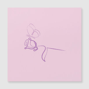 Serviettes en papier rose violet minimaliste