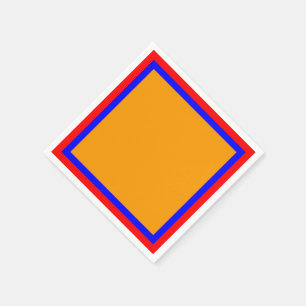Serviettes en papier rouge bleu et orange